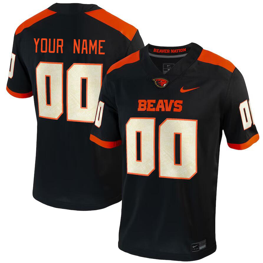 Custom Oregon State Beavers Name And Number College Football Jerseys Stitched-Black